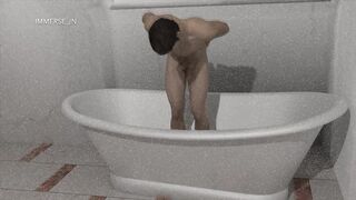 Young Twink Gets Deep Hard Anal Fucked with Raging Water Tap