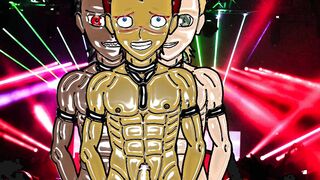 Cute boys penetrated in the gay disco club