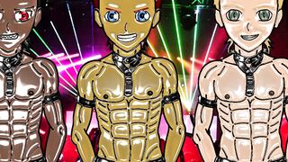 Cute boys penetrated in the gay disco club