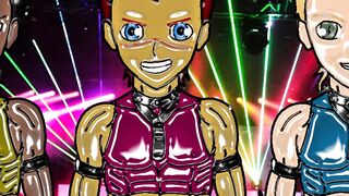 Cute boys penetrated in the gay disco club