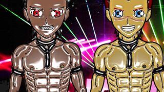 Cute boys penetrated in the gay disco club