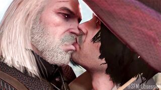 Geralt 3D Gay Game Tongue Slick Kissing Cartoon HD