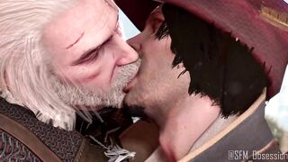 Geralt 3D Gay Game Tongue Slick Kissing Cartoon HD