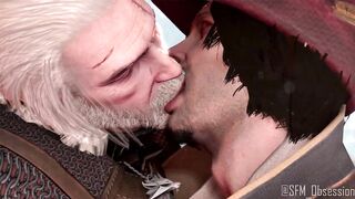Geralt 3D Gay Game Tongue Slick Kissing Cartoon HD