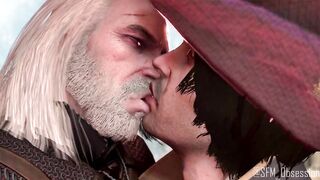 Geralt 3D Gay Game Tongue Slick Kissing Cartoon HD