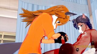 Horse Luis fucks fox Naru raw nursing yaoi blowjob creampie