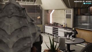 Aliens grow his furry muscle till his gay cock bursts the animation