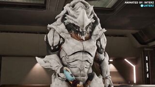 Aliens grow his furry muscle till his gay cock bursts the animation