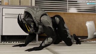 Aliens grow his furry muscle till his gay cock bursts the animation