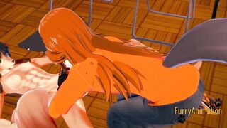 Furry yaoi fox gets face fucked and cumshot drenched in hd animation
