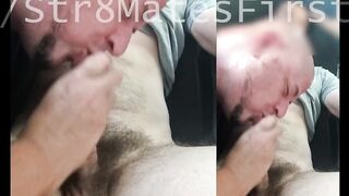 Aussie Uber driver gets straight cock sucked in public blowjob