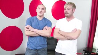 First time gay anal for the straight jock with his big dick