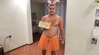 Brazilian carnival stud stuffed in panties cum explosion