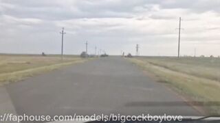 Public cock shock on highway cruising daddy fucks twink bareback cum