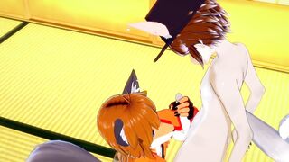 Shiro & Naru Hard Furry Yaoi Fucked in Japanese Room Creampie Cum