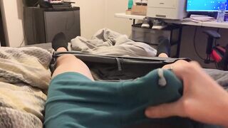 Oozing cum in my boxer briefs shorts