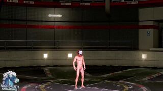Muscle growth animation turns slow twink into throbbing hung stud