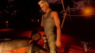 Big European cock pounds femboy jungle camp