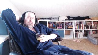 Philosophy professor gets ruined jerking off alone then blows his load in tighty whities