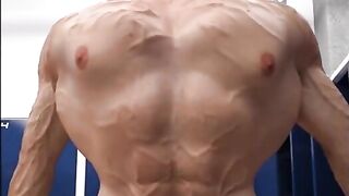 Gary’s gay muscle transformation huge gay cock bulges apart