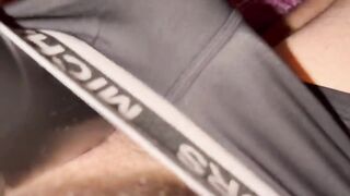 Cum in my silky underwear until it’s soaked and dripping