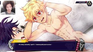 Twink jock gets choked raw in anime gay hentai game solo play