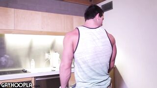 Handsome jock rips tight teen ass raw with throbbing big dick