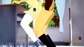 Furry Futanari 3D dog fucks Egypt cat