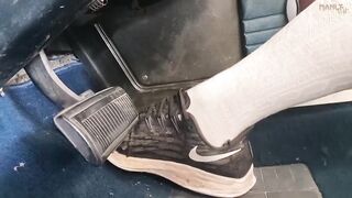 Step Dad Pedal Pumper Uncut Foot Wank In Muscle Car