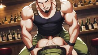 Secret HQ bars reveal gay mercenaries getting destroyed live.