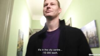 Straight guy earns cash by getting throat fucked bareback on camera
