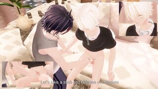 Gay VRChat femboy gets bred raw after dog play session