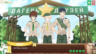 Hunter teaches art lessons to eager young scouts mercilessly