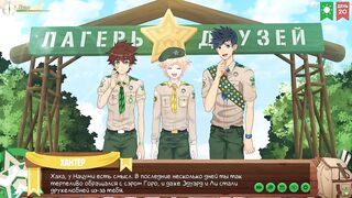 Hunter teaches art lessons to eager young scouts mercilessly