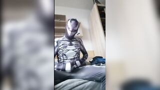 Venom surprises you with his HUGE cumshot in suit cosplay