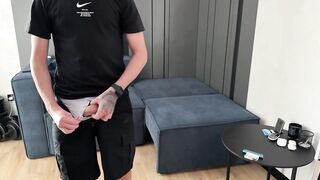 Nike socks gay dude blew his load big dick cumshot