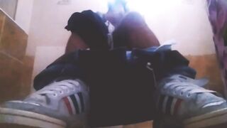Forced deep breath of real Masculinity chokes on gay cum in dirty socks
