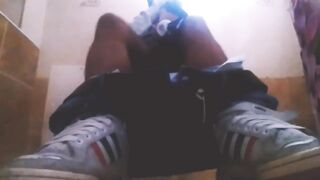 Forced deep breath of real Masculinity chokes on gay cum in dirty socks