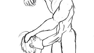 Huge animated dick rips twink apart raw blowjob