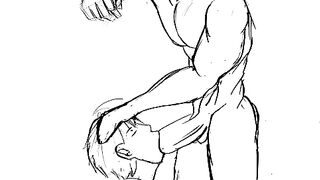 Huge animated dick rips twink apart raw blowjob