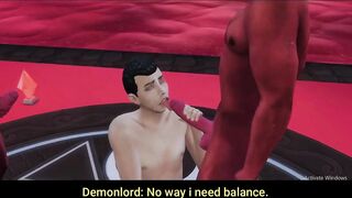 Evil news reporter pays demonlord with his big ass milf cum shot