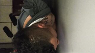 Thick cock destroyed in gloryhole got my dick sucked raw