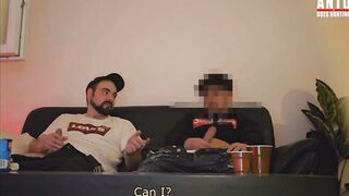 Turkish straight buddy gets seduced into first mutual handjob with a big Arab dick