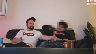 Turkish straight buddy gets seduced into first mutual handjob with a big Arab dick