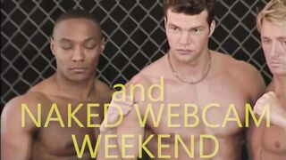 Busted in the Cage Bare Jockstrap Muscle Hunks Nude Photoshoot