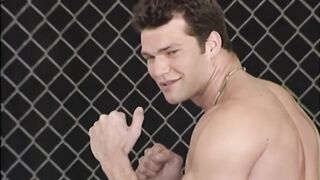 Busted in the Cage Bare Jockstrap Muscle Hunks Nude Photoshoot