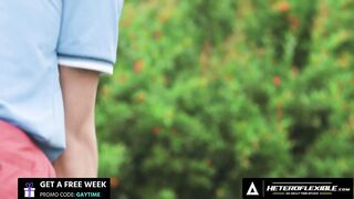 Heteroflexible Femboy Teases Golfer's Big Dick Rough Bareback Anal