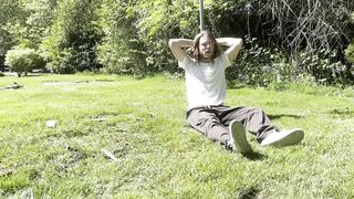 My straight friend came out got his thick cock destroyed outside
