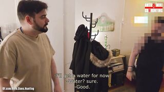 Hairy Chubby Construction Worker Gets First Gay Blowjob and Ass Licked