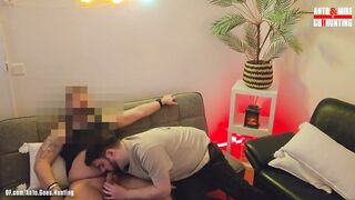 Hairy Chubby Construction Worker Gets First Gay Blowjob and Ass Licked